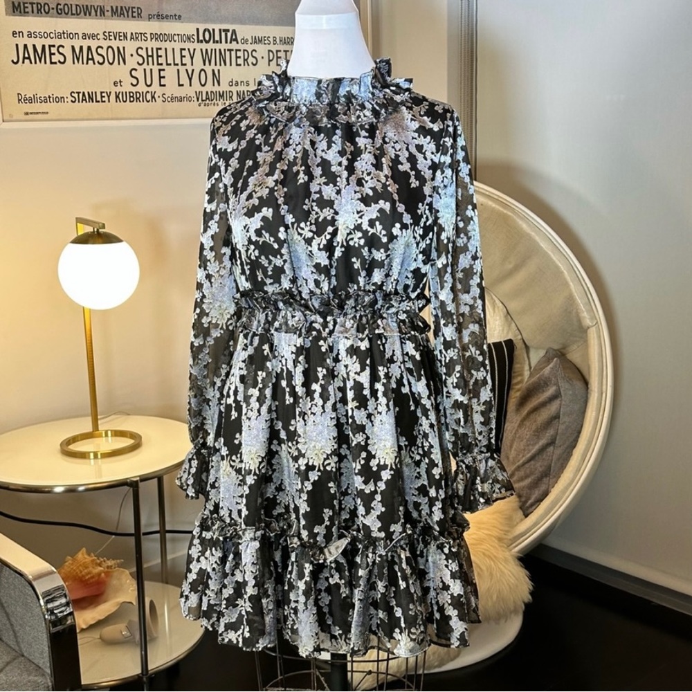 Ted Baker - flowy mock turtle next dress